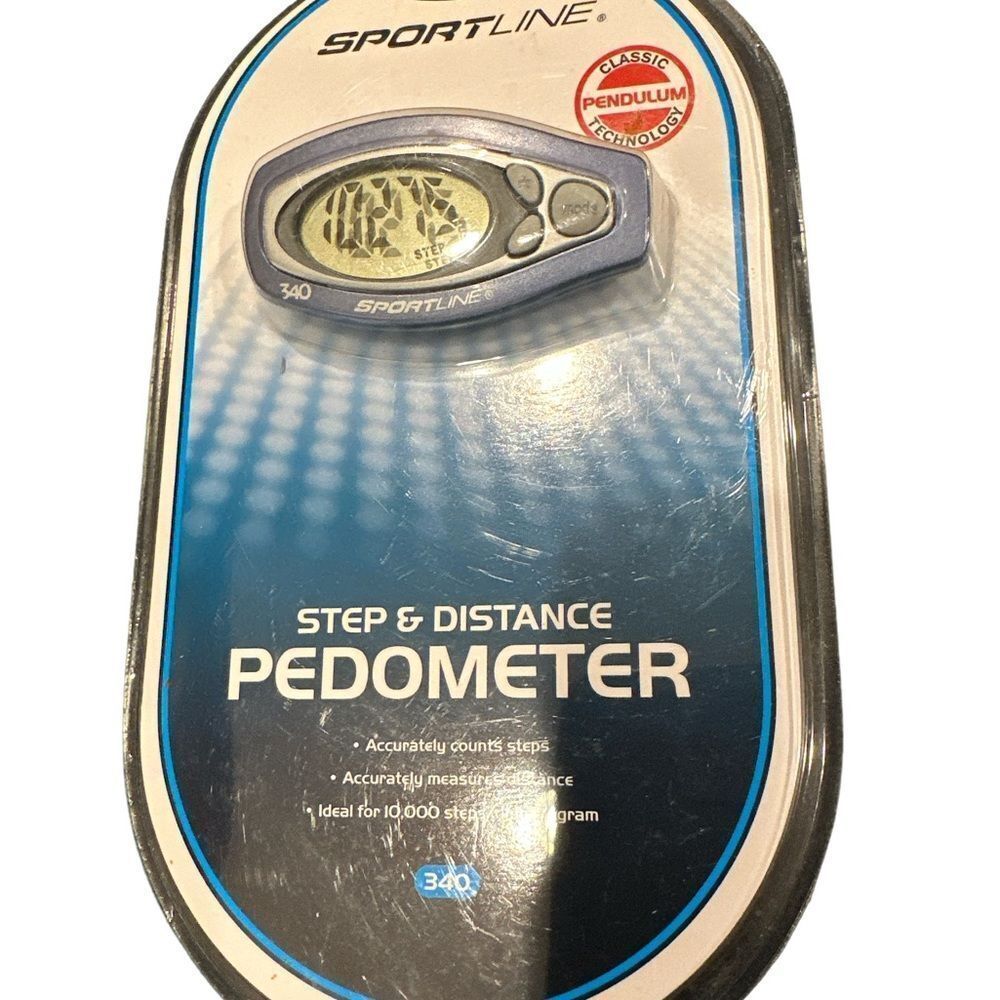 NEW-SPORTLINE STEP AND DISTANCE PEDOMETER